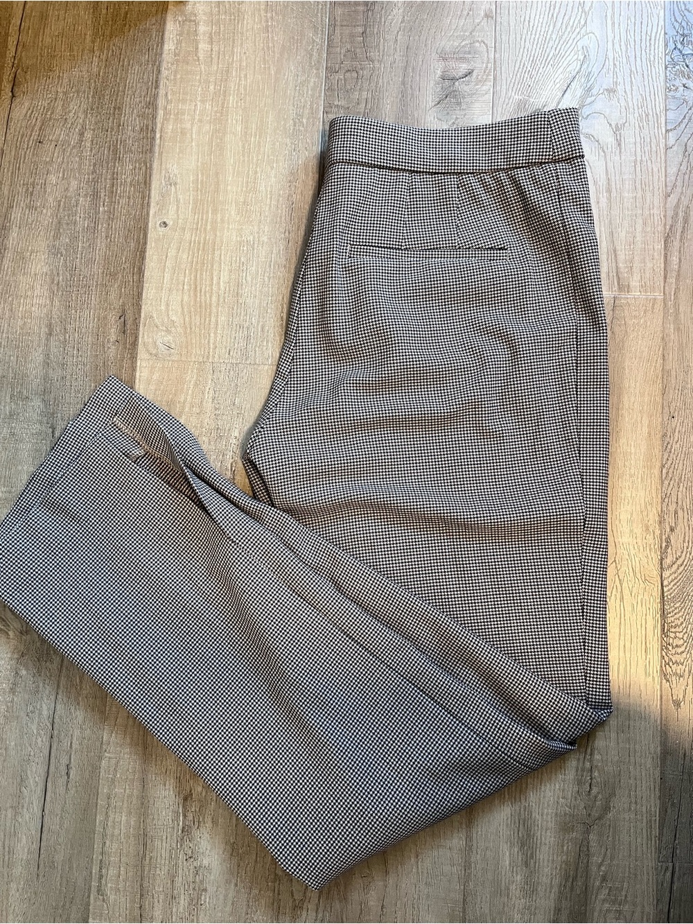 Babaton Houndstooth Dress Pants in Brown, Black and Beige